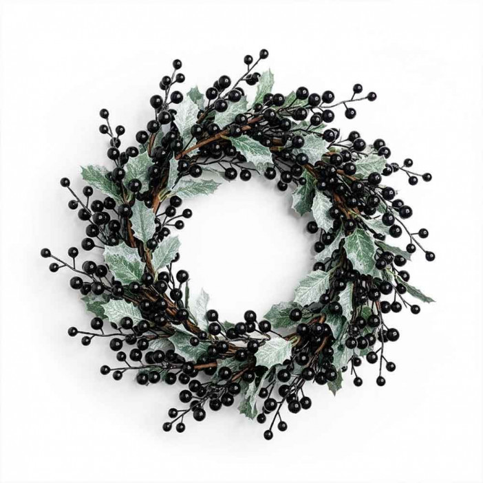 Ветка НГ с черными ягодами Н-51см