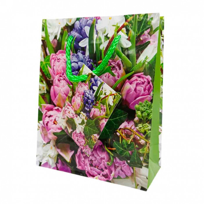 Пакет ламинированный Цветы размер 12*15*5,5см