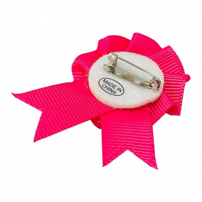 Бантик декоративный For you на булавке розовый D-4см уп 4шт