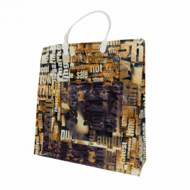 Сумка с пластмассовыми ручками многослойная с карманами Голден 34*34см