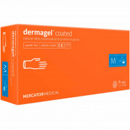 Перчатки латексные DermaGel неопудренные 50 пар M, L