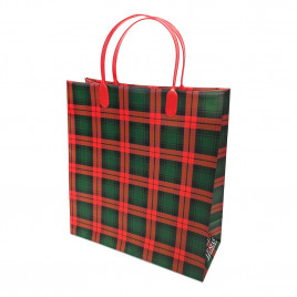 Пакет сумка размер 23*26см Красная клетка