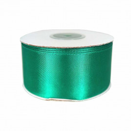 Лента атласная изумрудная размер 4см*23м
