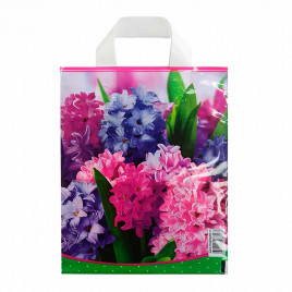 Пакет с петлевой ручкой Гиацинты 28*34см 60мкм 50шт