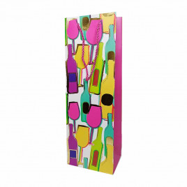 Пакет под бутылку ЛЮКС Бокалы размер 12*36*9см