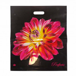 Пакет с вырубной ручкой Perfecto Георгин фуксия 48*42см 95мкм 25шт