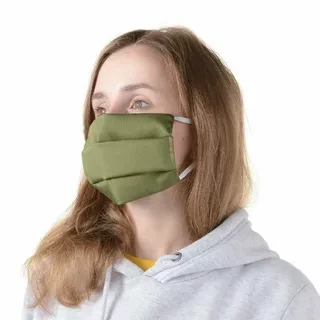 Маска многоразовая из хлопка зеленая (упаковка 50шт) по 4 руб за штуку