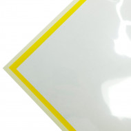 Пленка глянцевая с двойной каймой желтая размер 58*58см