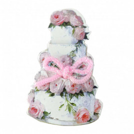 Наклейки 3D коллаж Торт размер 6*7см