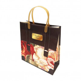 Пакет сумка размер 23*26см Цветы на ткани