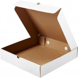 Коробка для пирога d-28 белая размер 280*280*70мм