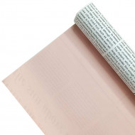Пленка в рулоне матовая Газета двух цветная белая розовая пудра размер 58см*10м 65мкм