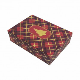 Коробка прямоугольная НГ Клетка в 3-х размерах