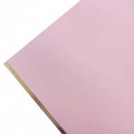Пленка матовая Золотой кант розовая размер 58*58см