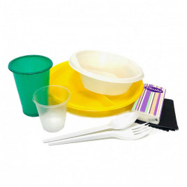 Набор для пикника на 6 персон цветной