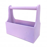 Ящик флористический с ручкой фиолетовый размер 25*13*24см
