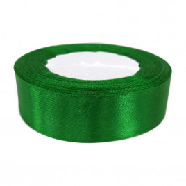 Лента атласная темно-зеленая размер 2,5см*23м