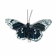 Бабочка на прищепке черно-белая размер 8см