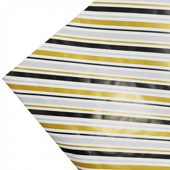 Бумага подарочная Косые полосы размер листа 70*100см уп 2л