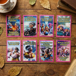 Мини-открытка Живи легко ассорти 5,5*8см арт 08