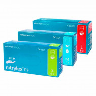 Перчатки нитриловые Nitrylex PF белые 100 пар S 