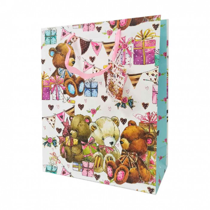 Пакет ЛЮКС Детский с золотом размер 26*32*12см