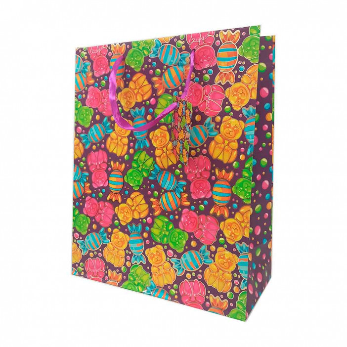 Пакет ЛЮКС Детский с золотом размер 26*32*12см