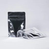 Дой-пак серебро с окном и замком zip-lock размер 105*150мм (40+40) уп 10шт