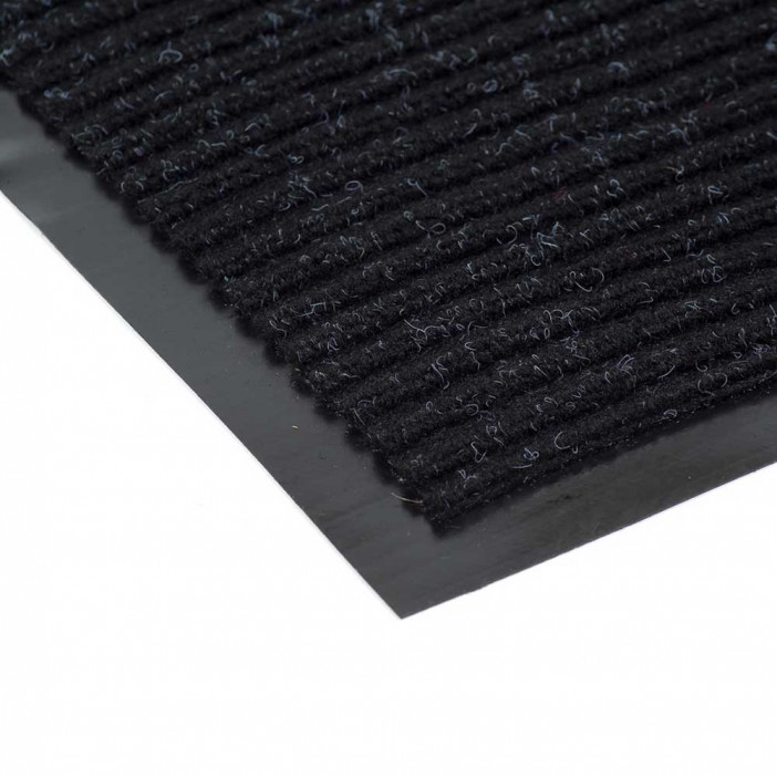 Коврик-дорожка влаговпитывающий ребристый Стандарт 1,2*15м черный