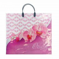 Пакет с пластмассовыми ручками Розовые орхидеи