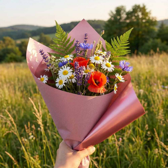 Пленка в рулоне Мерцание красная размер 49см*4,6м 150мкм