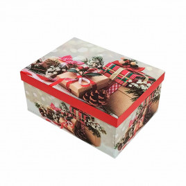 Коробка прямоугольная НГ Новогодние подарки в 10-ти размерах