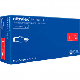 Перчатки нитриловые Nitrylex PF Protect фиолетовые 50 пар S, M, L