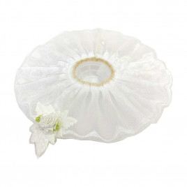 Манжетка для букета круглая с цветком d-25,5см