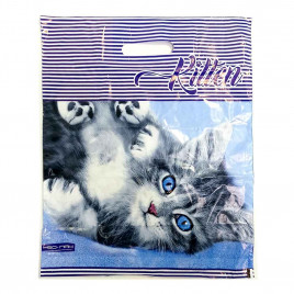 Пакет с вырубной ручкой Котенок 40*50см 40мкм 50шт