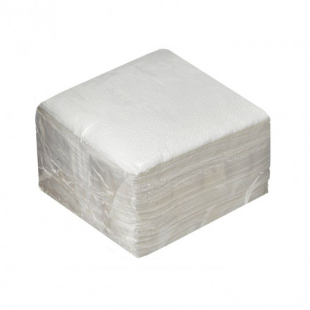 Салфетки бумажные белые 24*24см 1-слойные 85шт 