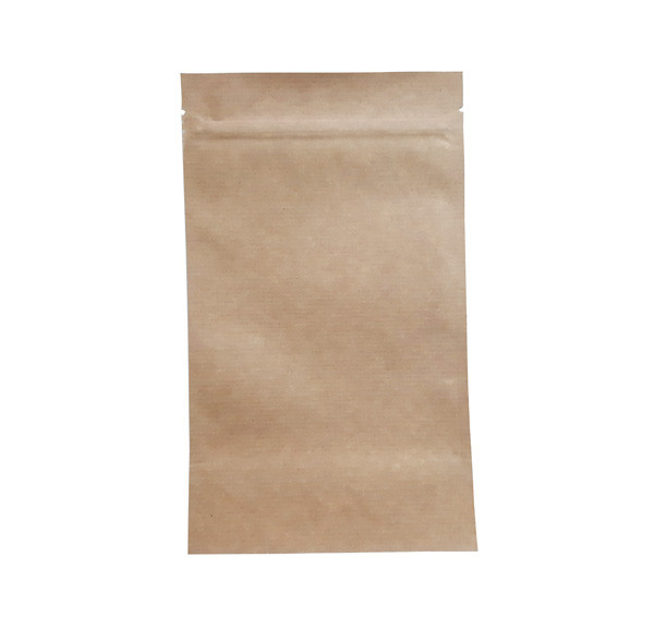 Дой-пак бумажный крафт металл внутри с замком zip-lock 160*250+(45+45) уп 10шт 