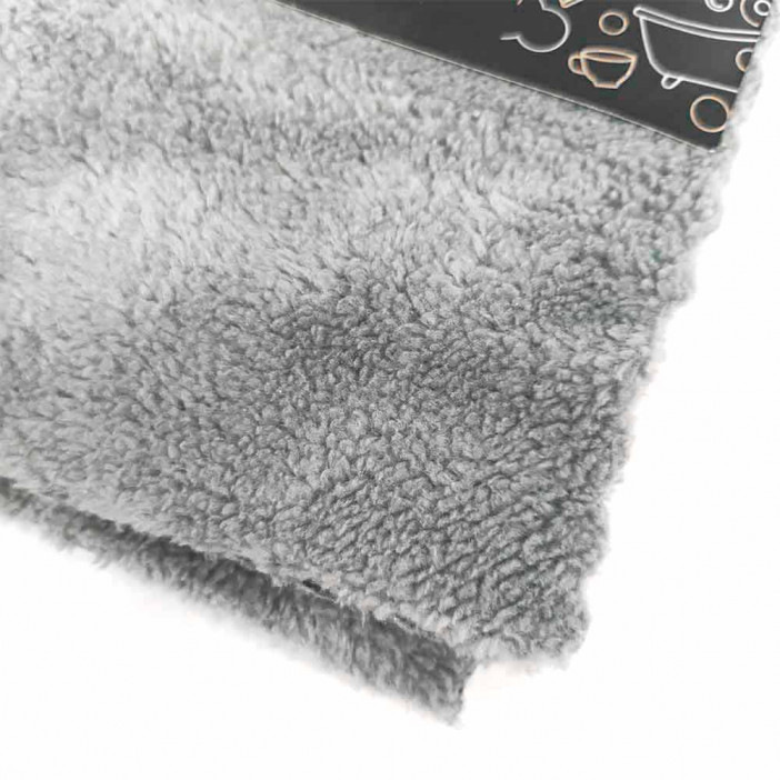 Салфетка из микрофибры PLUSHY серая 30*30см