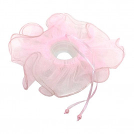 Манжетка Волан для букета круглая розовая d-25,5см