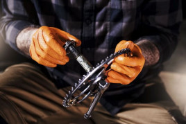 Перчатки нитриловые GOGRIP особопрочные оранжевые 25 пар L, XXL