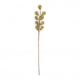 Цветок стекло металл желтый Н-66см