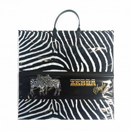 Пакет с пластмассовыми ручками 36*40см Зебра 10шт