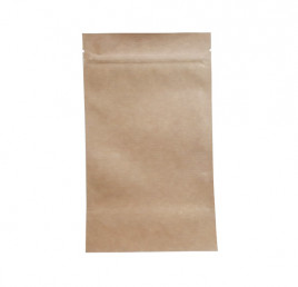 Дой-пак бумажный крафт металл внутри с замком zip-lock 170*270+(45+45) уп 10шт