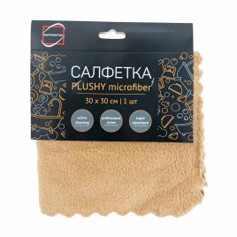 Салфетка из микрофибры PLUSHY бежевая 30*30см 