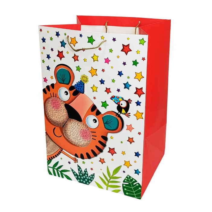 Пакет ЛЮКС Детский Животные с широким дном размер 36*54*30см