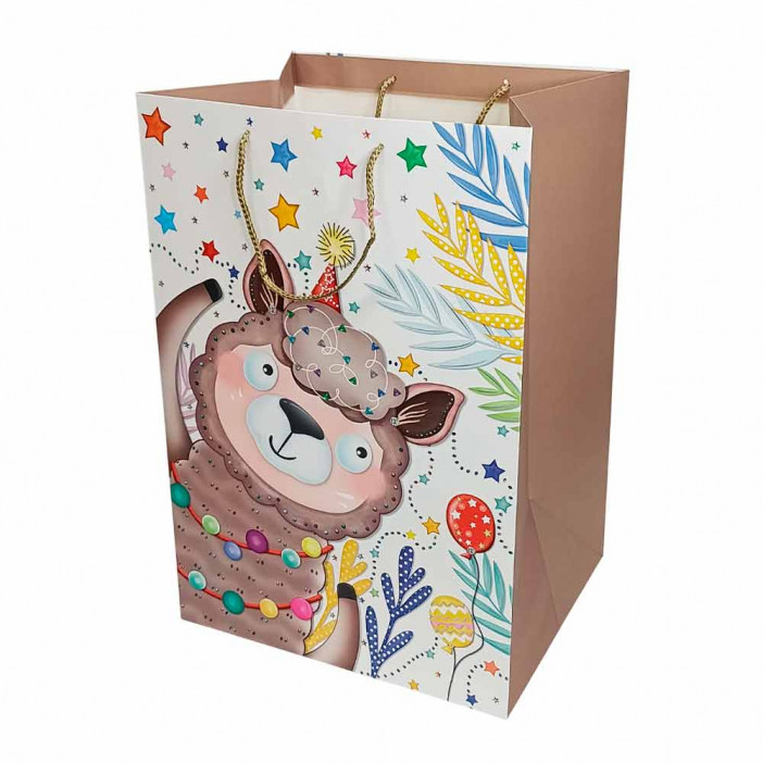 Пакет ЛЮКС Детский Животные с широким дном размер 36*54*30см