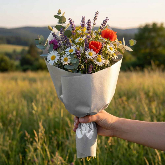 Пленка в рулоне Мерцание серебристая размер 49см*4,6м 150мкм