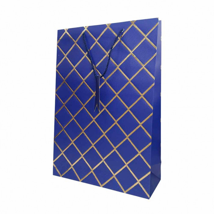 Пакет ЛЮКС Ромб с золотым тиснением размер 31*42*12см