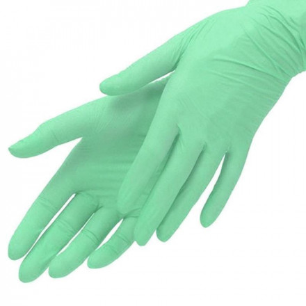 Перчатки нитриловые MediOk зеленые 50 пар S