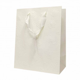 Пакет ЛЮКС Розы с тиснением размер 18*23*10см